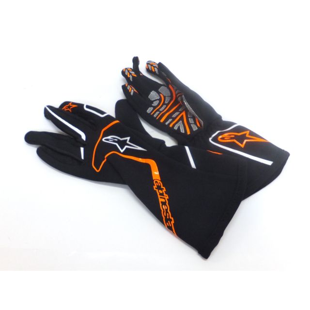 Handschuhe Alpinestars Tech 1 K Race S. schwarz/orange fluo Kinder M