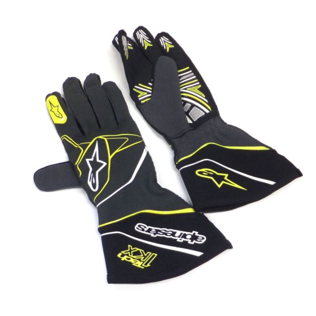 Handschuhe Alpinestars Tech-1 KX Anthrazit schwarz/gelb fluo M
