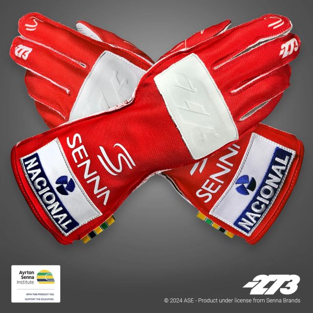 Handschuhe Minus 273 Ayrton Senna rot L 
