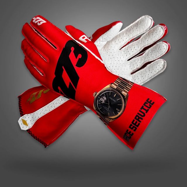 Handschuhe Minus 273 Race Service rot fluo asymetric L