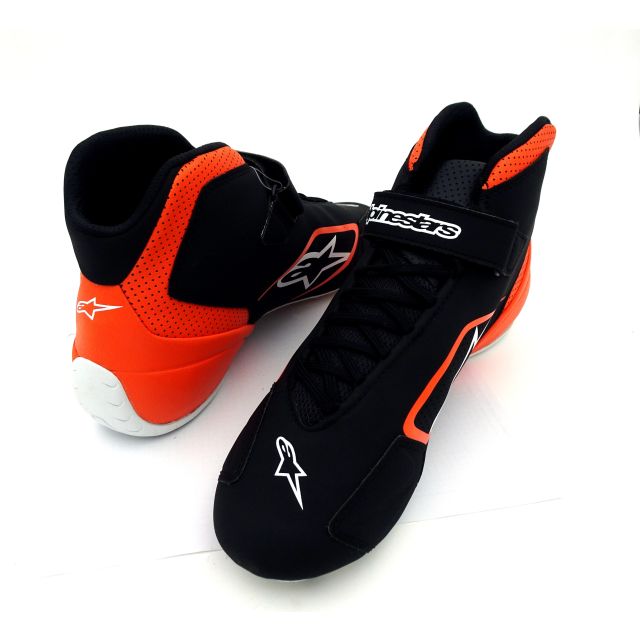 Schuhe Alpinestars Tech-1 K schwarz-orange-weiss 47