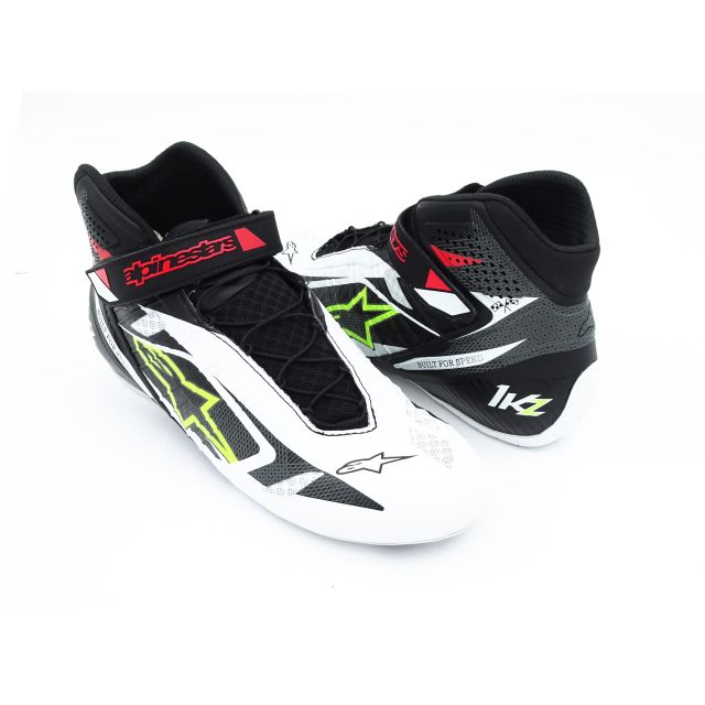 Schuhe Alpinestars Tech-1 KZ schwarz-weiss-yello-fluo 42